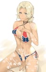 Rating: Questionable Score: 60 Tags: 1girl bikini black_sun blonde_hair blue_eyes catherine_(fire_emblem) confederate_flag_swimsuit edited fire_emblem fire_emblem_three_houses heart_vine_tattoo queen_of_hearts queen_of_hearts_tattoo simple_background tanned_skin tattoo theme_clothing User: lewdqwerty