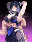 Rating: Explicit Score: 127 Tags: asian_female black_hair blush clothed disembodied_penis edited genshin_impact green_eyes heart-shaped_pupils large_breasts multicolored_hair multiple_penises pale_skin purple_hair short_hair skin_edit steam sweat thiccwithaq thick_thighs wide_hips yelan User: RayzorSharpReturns
