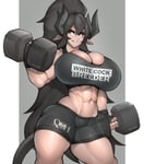 Rating: Questionable Score: 66 Tags: 1girl edit fantasy_race gym_clothing horns monster_girl muscular muscular_female original queen_of_hearts tail User: AnonymousDecimus