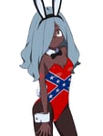 Rating: Questionable Score: 55 Tags: blue_hair bowtie bunny_costume bunny_ears clothing_edit confederate_flag confederate_states_of_america dark_skin dark-skinned_female detached_sleeves edit hair_over_one_eye little_witch_academia molly_mcintyre queen_of_hearts_tattoo satochi standing tattoo tattoo_edit User: smutlover