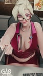 Rating: Questionable Score: 56 Tags: 14_words 1girl 3d aryan_female blonde_hair blue_eyes breasts edited generalbutch glasses huge_breasts looking_at_viewer mercy_(overwatch) nipples overwatch ponytail queen_of_hearts_tattoo selfie smile solo tattoo thick_thighs white_female white_skin User: KAZANOVA