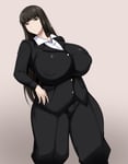 Rating: Questionable Score: 60 Tags: 1girl asian_female ass breasts clothing girls_und_panzer huge_ass huge_breasts nishizumi_shiho office_lady solo solo_female User: Wh1te_Euras1an_Order