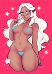 Rating: Questionable Score: 8 Tags: alien altean bikini blue_eyes breasts dark_elf dark_skin dark-skinned_female elf fantasy_race iahfy import micro_bikini partially_visible_nipples pointy_ears princess_allura queen_of_hearts queen_of_hearts_tattoo small_breasts solo swimsuit tattoo thicc thick_thighs voltron_legendary_defender white_hair womb_tattoo User: Hana