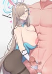 Rating: Explicit Score: 36 Tags: 1boy 1girl animal_ears asian_female asuna_(blue_archive) band-width blonde_hair blue_archive breasts breast_squish bunny_costume bunny_ears bunny_girl bunny_suit bwc decensored edited handjob hearts huge_breasts long_hair male/female mole_on_breast seductive_smile skin_edit stockings white_gloves User: Cunnyisseur