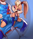 Rating: Explicit Score: 26 Tags: breasts decucked eyebrows_visible_through_hair human_on_anthro larger_male lola_bunny looney_tunes petite presenting sitting_on_lap skin_edit small_ass small_breasts small_dom_big_sub smaller_female small_waist smug_face sportswear teasing thefuckingdevil warner_bros User: da_comrade