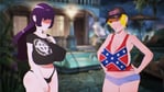 Rating: Questionable Score: 48 Tags: 2girls baseball_cap big_breasts blonde_hair blush caucasian caucasian_female celtic_cross confederate_flag confederate_flag_bikini females_only flirting goth goth_girl jean_shorts long_hair looking_at_another mixer multiple_girls no_eyes pale_skin pale-skinned_female politics pool revealing_clothes short_hair skimpy skimpy_clothes softcore_works standing thong underboob User: WhiteLesbian