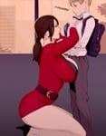 Rating: Safe Score: 114 Tags: 1boy 1girl aryan_shota asian_female blush breasts brown_hair edited huge_breasts kneeling long_hair materclaws not_porn ponytail shota size_difference thick_thighs white_male wholesome User: KAZANOVA