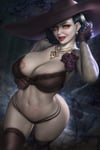 Rating: Questionable Score: 36 Tags: 1girl alcina_dimitrescu blush breasts fantasy_race green_skin hat huge_breasts looking_at_viewer milf neoartcore queen_of_hearts_tattoo resident_evil resident_evil_8:_village solo stockings tattoo vampire yellow_eyes User: KAZANOVA