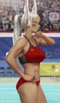 Rating: Safe Score: 59 Tags: 1488 1girl 2020_summer_olympics abs absurdres alternate_hairstyle animal_ears audience breasts chair clothing_edit commentary cowboy_shot crowd dark_skin dark-skinned_female darr1o english_commentary folding_chair highres japanese_flag large_breasts long_hair mirko muscular muscular_female my_hero_academia nazi nazi_flag olympics ponytail rabbit_ears rabbit_girl red_eyes solo_focus sports_bra swastika theme_clothing track_and_field white_hair User: GuruUncut