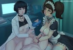 Rating: Explicit Score: 107 Tags: asian_female djcomps ffm_threesome holding_penis imminent_sex looking_at_viewer lube persona persona_5 sadayo_kawakami tae_takemi threesome User: Gognar