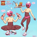 Rating: Explicit Score: 83 Tags: african_male african_male_(trap) bdoneart bottomless cheeseburger dark_skin dark-skinned_male drink food fries roller_skates soda trap waitress User: bwc_lover08