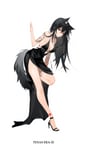 Rating: Safe Score: 55 Tags: animal_ears animal_tail arknights black_dress black_hair blush earrings leaning_against_wall legs navel nipples pierced_ears queen_of_hearts queen_of_hearts_tattoo shirt_lift simple_background tattoo texas_(arknights) white_background wolf_ears wolf_girl wolf_tail yellow_eyes User: lapotron