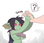 Rating: Explicit Score: 44 Tags: edited fantasy_race goblin green_skin holding_hands size_difference skin_edit User: Gognar