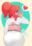 Rating: Questionable Score: 29 Tags: adventure_time big_ass big_breasts dabbledoodles looking_back pink_hair pink_skin princess_bubblegum theme_clothing User: Alushay