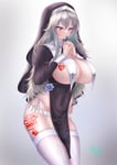 Rating: Questionable Score: 95 Tags: 1girl azur_lane big_breasts breasts cleavage edit flower huge_breasts nun panties praying queen_of_hearts_tattoo red_eyes revealing_clothes saint_louis_(azur_lane) see_through_clothing tattoo tattoos thicc thick_thighs white_female white_hair User: AnonymousDecimus