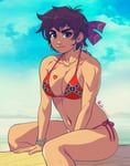 Rating: Questionable Score: 46 Tags: 1girl asian bikini confederate_flag_swimsuit earrings edited hoop_earring looking_at_viewer queen_of_hearts_tattoo sakura_kasugano short_hair solo street_fighter tattoo theme_clothing triplexmile User: VoyeurX