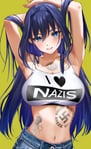 Rating: Questionable Score: 127 Tags: 1488 blue_eyes blue_hair breed_right_breed_white hololive hololive_english i_heart_nazis long_hair mjolnir nazi ouro_kronii swastika tattoo theme_clothing virtual_youtuber white_lives_matter User: gdf2