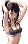 Rating: Safe Score: 63 Tags: 1girl abs absurdres adjusting_hair armpits arms_up bangs bare_arms black_hair blue_eyes blush bra breasts cleavage collarbone grey_bra hand_in_hair highres idolmaster idolmaster_shiny_colors kazano_hiori long_hair mole mole_under_mouth navel :o open_mouth ponytail queen_of_hearts_tattoo simple_background sleeveless small_breasts solo sports_bra surps tattoo theme_clothing underwear upper_body white_background User: BleachedSissy