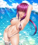 Rating: Questionable Score: 62 Tags: 00s 1girl american_flag_bikini arm_behind_head armpits beach bikini breasts cameltoe cloud collarbone contrapposto covered_erect_nipples curvy day edited female_focus fingernails flag_print hand_on_hip highres horizon kagami_hirotaka large_breasts lens_flare licking_lips light_rays lilith-soft linea_alba lipstick long_hair looking_at_viewer makeup naughty_face navel nipples oboro_(taimanin_asagi) ocean outdoors ponytail purple_eyes purple_hair pussy :q sand see-through shiny shiny_hair shiny_skin sidelocks skindentation sky slingshot_swimsuit smile solo standing sunbeam sunlight sweat swimsuit taimanin_asagi taimanin_asagi_kessen_arena taimanin_(series) theme_clothing thighs tongue tongue_out water waves wide_hips User: GoodHunter