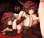 Rating: Explicit Score: 62 Tags: 1boy 2girls all_fours anus asian_female ass bangs barefoot black_bra black_choker black_hair black_legwear bra breasts candle choker clock_eyes closed_mouth commentary_request curtains date_a_live detached_sleeves doggy_style dual_persona edited erection eyebrows_visible_through_hair feet frilled_bra frilled_choker frilled_sleeves frills garter_straps hairband hand_on_another's_ass hetero heterochromia indoors lolita_hairband looking_back medium_breasts multiple_girls nipples nude on_bed patreon_username penis :q red_eyes sex sex_from_behind skin_edit smile symbol-shaped_pupils testicles thigh_highs toes tokisaki_kurumi tongue tongue_out twintails uncensored underwear vaginal_penetration watermark web_address yellow_eyes zen_o User: HamaT