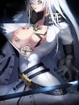 Rating: Questionable Score: 61 Tags: 1girl azur_lane bangs belt black_background black_gloves breasts buttons coat_dress double-breasted edited elbow_gloves gloves hair_between_eyes hair_over_eyes high_collar highres large_breasts long_hair nazbol nipples open_mouth snap-fit_buckle sonaworld sovetskaya_rossiya_(azur_lane) tattoo white_female white_hair User: GoodHunter