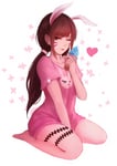 Rating: Questionable Score: 9 Tags: artist_request asian_female big_breasts breasts brown_eyes brown_hair bunny_ears clothed curvy d.va edited female_focus female_only ice_cream korean long_hair looking_at_viewer overwatch revealing_clothes simple_background sitting solo tattoo tongue_out white_background wide_hips winking User: Hana