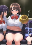 Rating: Safe Score: 120 Tags: 1boy 2girls alternate_hair_color asian_female blue_eyes blush bowtie breasts brown_hair business_suit closed_eyes drool drooling huge_breasts kaisen_chuui larger_female leaning_on_person long_hair multiple_girls necktie nightlight pale_skin purple_hair saliva school_uniform short_hair shorts shota skirt sleeping smaller_male smile sweat thick_thighs train white_male wholesome User: NightLight