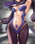 Rating: Questionable Score: 83 Tags: 1girl absurdres adapted_costume armpits black_choker black_hair breasts choker closed_mouth edchi fur_collar genshin_impact gold_trim head_out_of_frame highres long_hair medium_breasts mona_(genshin_impact) navel outstretched_arms pantyhose purple_pantyhose queen_of_hearts queen_of_hearts_tattoo solo tattoo twintails white_baby_only white_female User: HamaT