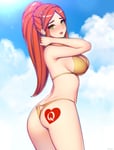 Rating: Safe Score: 42 Tags: 1girl bikini cassie_(paladins) green_eyes ikkimay looking_at_viewer paladins queen_of_hearts_tattoo red_hair solo tattoo User: ilDuce