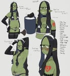 Rating: Questionable Score: 92 Tags: chubby cute_fang fang fantasy_race freckles glasses green_skin maid orc orc_female queen_of_hearts_tattoo tagme tattoo womb_tattoo User: PrinceMuma