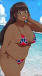 Rating: Questionable Score: 7 Tags: african_female chubby confederate_flag_swimsuit dark_skin dark-skinned_female edited fat skin_edit skin_edit_(female) theme_clothing User: Gognar