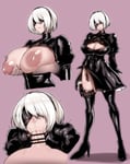 Rating: Explicit Score: 64 Tags: :>= 1boy 1girl beauty_mark big_breasts blowjob breasts censored cleavage clothed cum cum_in_pussy cum_inside curvy edited female_focus fondling_breasts gggg highres nier_automata nipples revealing_clothes short_hair simple_background skin_edit skin_edit_(male) white_hair white_male white_skin wide_hips yorha_no._2_type_b User: qwafuls