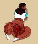 Rating: Questionable Score: 38 Tags: 1girl ass ass_focus ass_tattoo back_view big_ass black_hair cartoon_network certified_bwc_breeding_sow certified_bwc_breeding_sow_tattoo connie_maheswaran dark_skin dark-skinned_female female huge_ass huge_butt long_hair looking_at_another looking_back no_pants queen_of_hearts queen_of_hearts_tattoo shiny_skin solo solo_female steven_universe tattoo thick_thighs thong yamathegod User: NigNogEnslaver