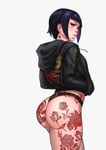 Rating: Questionable Score: 190 Tags: 1girl asian_female big_ass dandofuga dragon_girl edit hime_cut hoodie kyoka_jiro looking_at_viewer my_hero_academia panties purple_hair queen_of_hearts queen_of_hearts_tattoo roses simple_background tattoo theme_clothing thick_thighs wmaf User: lewdqwerty