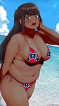 Rating: Questionable Score: 14 Tags: african_female chubby confederate_flag_swimsuit dark_skin dark-skinned_female edited fat skin_edit skin_edit_(female) theme_clothing User: Gognar