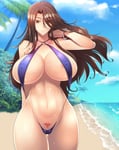Rating: Questionable Score: 14 Tags: 1girl asian_female bikini brown_eyes brown_hair import queen_of_hearts queen_of_hearts_tattoo sling_bikini solo tattoo User: Hana