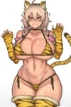 Rating: Explicit Score: 68 Tags: absurdres ahoge animal_ears animal_print bikini braid breasts choker cowboy_shot elbow_gloves eyebrows_visible_through_hair fake_animal_ears fake_tail female fingerless_gloves gloves grey_hair hair_between_eyes highres kelvin_hiu large_breasts looking_at_viewer navel original purple_eyes simple_background solo swimsuit tail thick_thighs thigh_highs thighs tiger_ears tiger_print tiger_tail twin_braids violet_(kelvin_hiu) white_background User: Quean