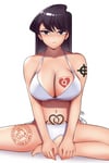 Rating: Questionable Score: 94 Tags: 1girl asian_female atjane big_breasts bikini black_eyes black_hair certified_breeder_tattoo dark_hair edit edited grab_my_tits hat holding_legs komi-san_is_bad_at_communication looking_at_viewer midriff navel open_mouth queen_of_hearts_tattoo shouko_komi simple_background sitting sitting_on_ground sole_female string_panties tattoo tattoo_edit underwear underwear_only white_background white_bikini white_bra white_panties User: LowIQNiggerFemboy