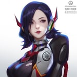 Rating: Questionable Score: 18 Tags: 1girl asian_female big_breasts black_hair black_sun blue_eyes breasts clothed d.mon edited female_focus female_only highres korean lipstick looking_away overwatch red_lipstick simple_background skin_tight_clothing smile theme_clothing white_background zeronis User: Hana