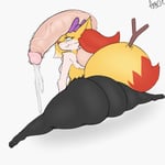 Rating: Explicit Score: 29 Tags: 1boy 1girl ass big_ass big_penis braixen breasts brown_eyes bwc edited flaccid furry import interspecies kingofacesx looking_at_another nintendo non_human penis petite pokemon precum shaking sideboob simple_background skin_edit smaller_female smile spread_legs sweat tail veiny_penis white_background white_male white_skin User: Hana