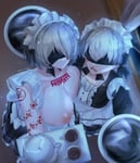 Rating: Explicit Score: 69 Tags: 1boy 1girl android areolae asian_female bisexual blindfold breasts edited harem huge_breasts jack_of_hearts_tattoo maid nier nier_automata nipples queen_of_hearts_tattoo short_hair tattoo tattoo_edit trap white_hair yorha_no._2_type_b yorha_no._9_type_s User: LoserAsianBoi