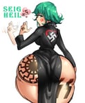 Rating: Questionable Score: 147 Tags: 1488 1girl asian_female ass big_ass black_sun_tattoo borvar celtic_cross fellatio_gesture from_behind green_eyes green_hair huge_ass iron_cross large_breasts looking_at_viewer looking_back nazi no_underwear one-punch_man open_mouth queen_of_hearts_tattoo schutzstaffel schutzstaffel_tattoo shortstack sieg_heil ss ss_tattoo suggestive swastika tatsumaki tattoo teasing theme_clothing thick_thighs tongue_out white_owned wide_hips User: MaryLovesWhite