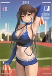 Rating: Safe Score: 119 Tags: 1girl absurdres armpits arm_up battery_indicator black_hair blue_buruma blue_gloves blurry blurry_background blush bodysuit breasts buruma cheerleader covered_navel cowboy_shot elbow_gloves gloves green_eyes highres large_breasts long_hair mole mole_under_eye navel nike open_mouth original pom_pom_(cheerleading) queen_of_hearts recording rose_tattoo see-through_bodysuit solo sports_bra sportswear stomach sweat theme_clothing timestamp tokkihouse twintails viewfinder waist_cutout User: AsianBetaMale