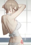Rating: Explicit Score: 36 Tags: 1girl arm_up back bare_arms bare_back bare_shoulders bikini blurry blurry_background breasts earrings from_behind honkai_impact_3 indoors jewelry light_brown_hair looking_at_viewer looking_back medium_breasts mole mole_under_eye profile queen_of_hearts queen_of_hearts_tattoo red_eyes rita_rossweisse short_hair side-tie_bikini solo swimsuit tattoo tdc24 upper_body white_bikini white_panties User: HamaT