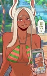 Rating: Questionable Score: 114 Tags: 1boy 1girl animal_ears asian_female bitting_lip blush breasts bunny_ears bunny_girl dark_skin dark-skinned_female fantasy_race huge_breasts long_hair looking_at_viewer mirko monster_girl my_hero_academia nipples phone queen_of_hearts queen_of_hearts_tattoo red_eyes tattoo texting white_hair wholesome User: KAZANOVA