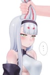 Rating: Safe Score: 47 Tags: 1girl animal animal_ears azur_lane bangs bare_shoulders blunt_bangs blush breasts bunny_ears closed_mouth ear_grab edited eyebrows female hairband high_resolution hikimayu light-skinned long_hair medium_breasts punpunn serious shimakaze_(azur_lane) short_eyebrows simple_background skin_edit solo_focus thick_eyebrows upper_body very_high_resolution white_background white_female white_hair yellow_eyes User: PAWG_Connoisseur
