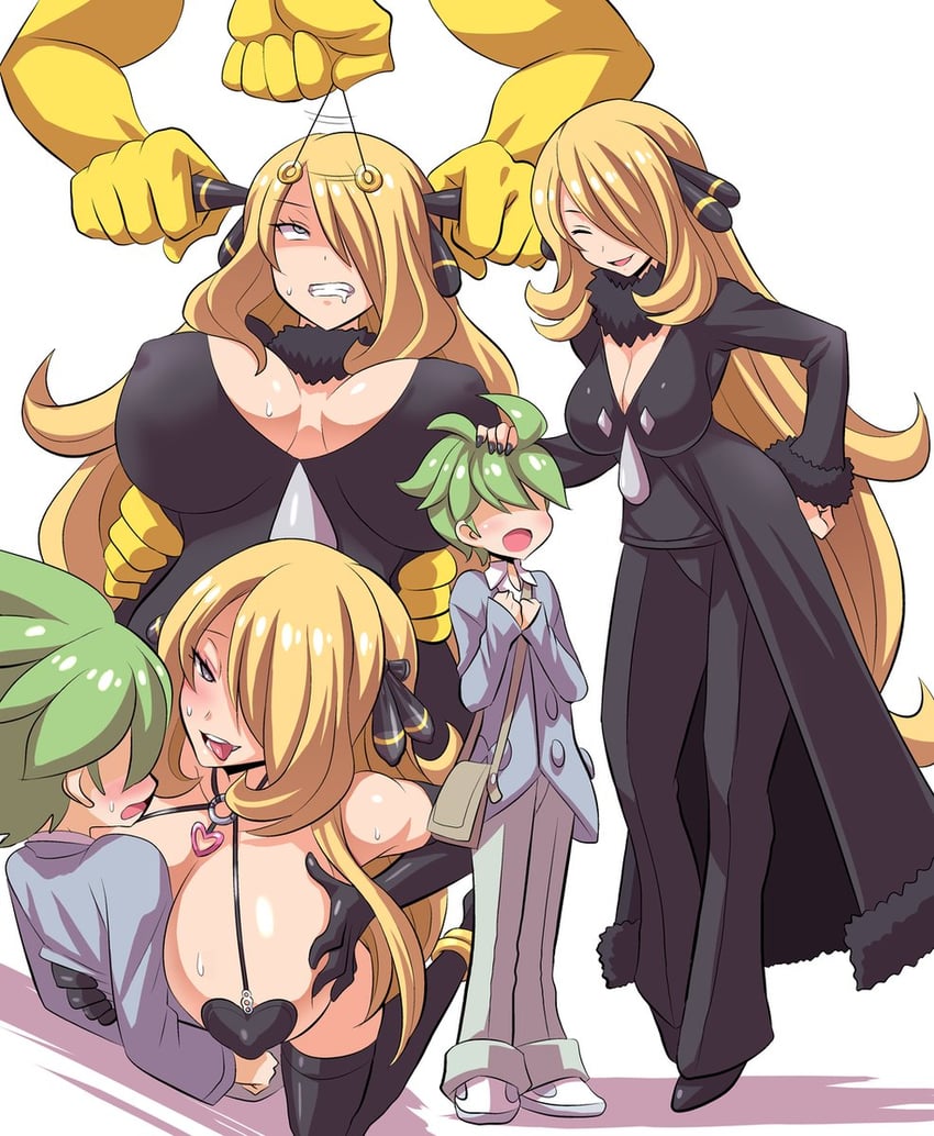 cynthia, hypno, and wally (pokemon) drawn by konno_tohiro