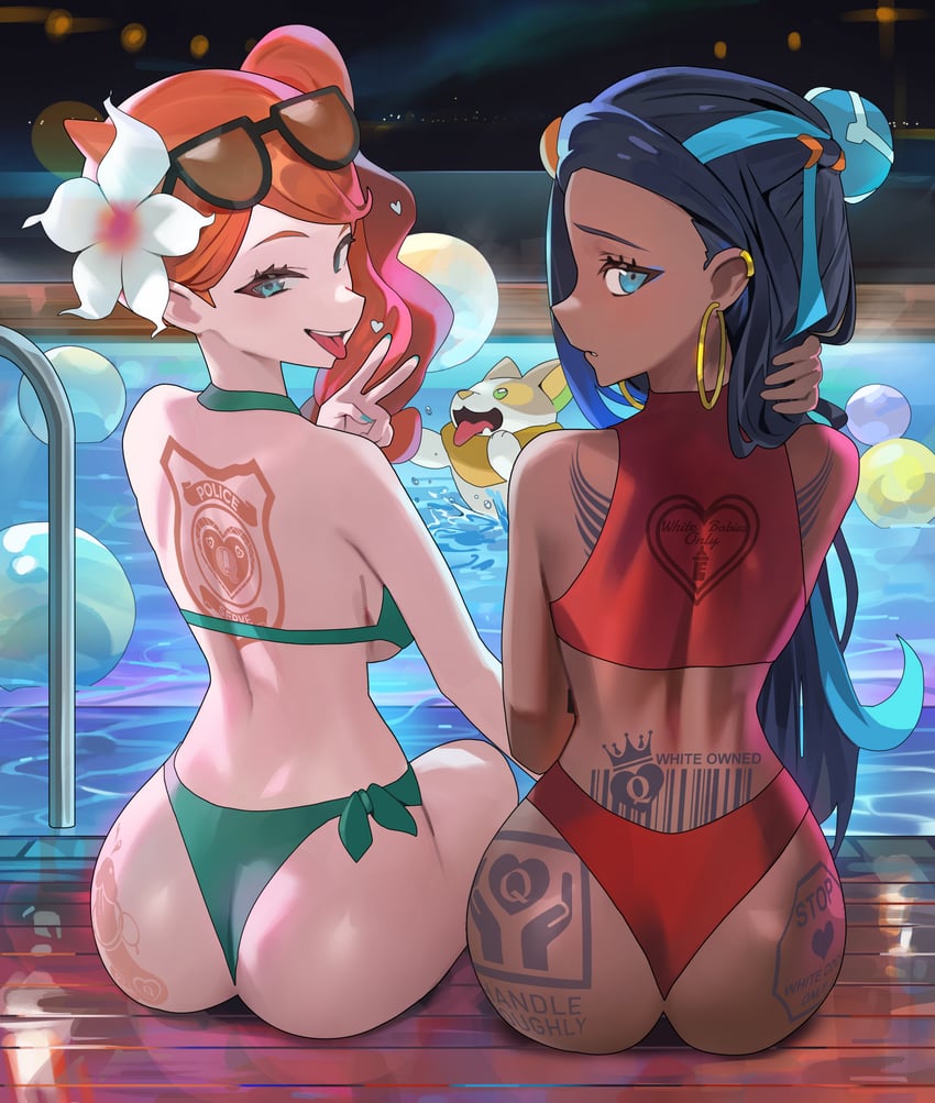 nessa, sonia, and gym trainer (pokemon and 4 more)