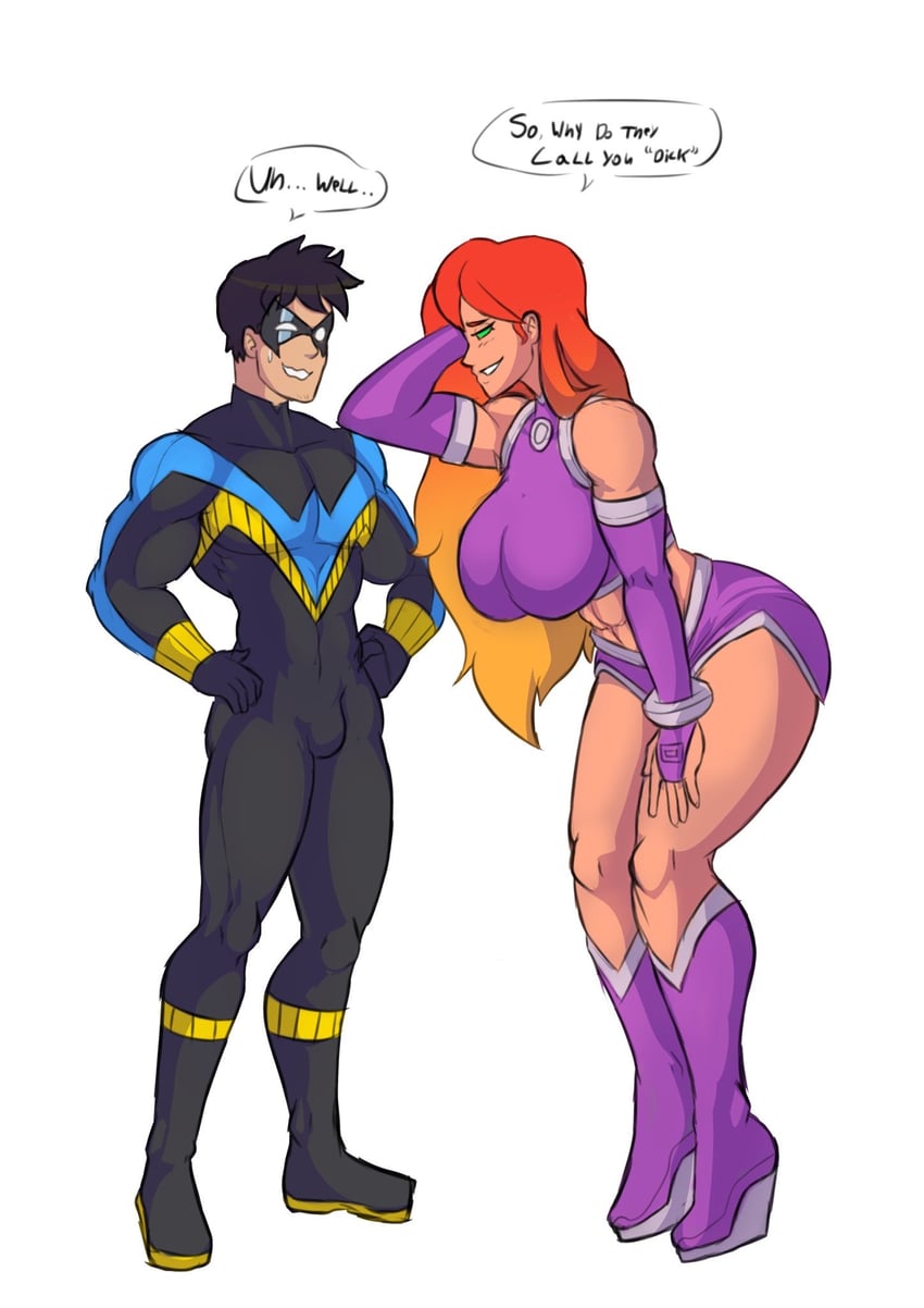 850px x 1202px - starfire, dick grayson, and nightwing (dc comics and 2 more) | Bleachbooru